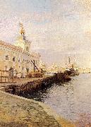 Julius L.Stewart View Of Venice Norge oil painting reproduction